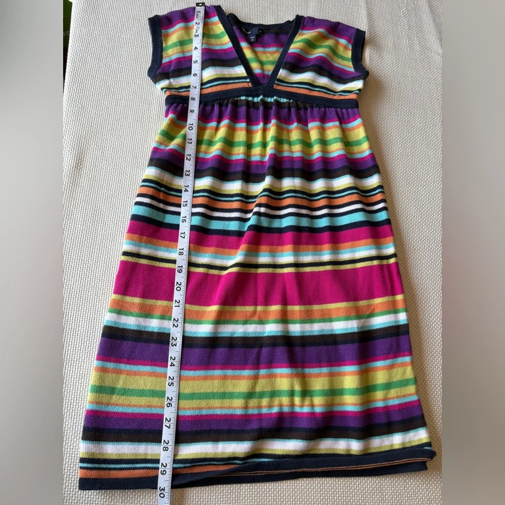 Gap Kids Girls Size 10 Cotton Stripe Knit Colorful Sweater Dress